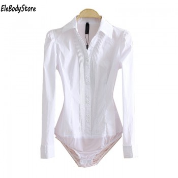 Body Shirt Women Blouses Blusas Blusa Casual Blouse Shirts 2018 White Black Blue Long Sleeve Tops Bodysuit Clothing