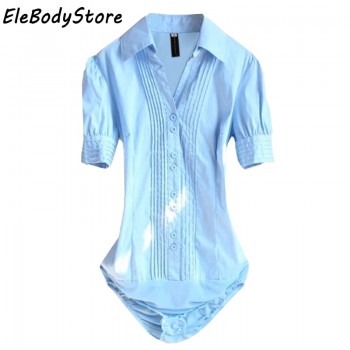 Body Shirt Women Blouses Blusas Blusa Casual Blouse Shirts 2018 White Black Blue Long Sleeve Tops Bodysuit Clothing