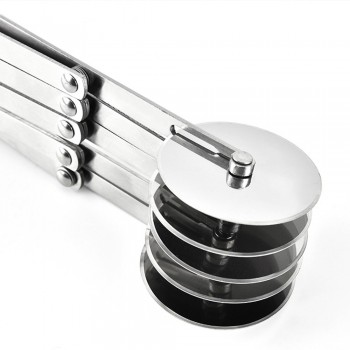 ENGDASH 3/5 Wheels Cutter Dough Divider Side Pasta Knife Flexible Roller Blade Pizza Pastry Peeler Stainless Steel Baking Tools