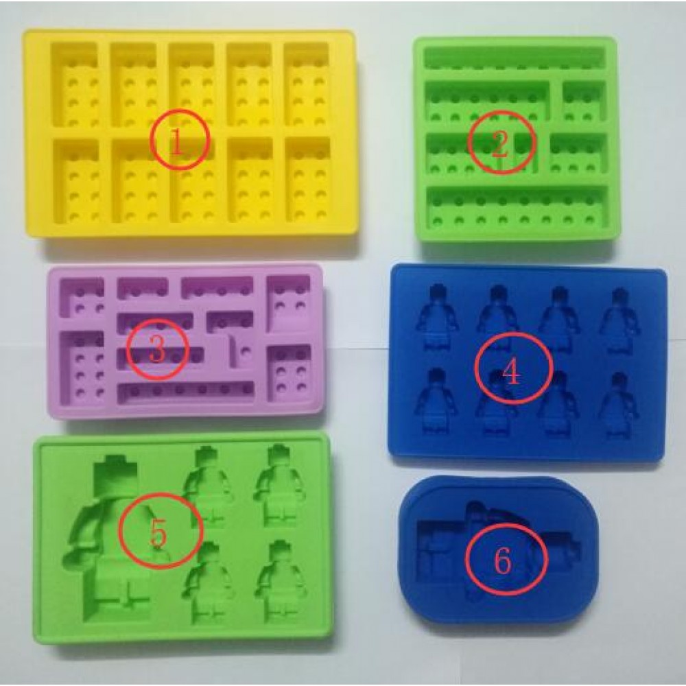Cake Tools Holes Lego Mini Figure Robot Ice Cube Tray Mold Chocolate Cake Jelly Jello Silicone Mold Fondant Mould