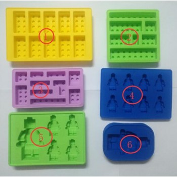 Cake Tools Holes Lego Mini Figure Robot Ice Cube Tray Mold Chocolate Cake Jelly Jello Silicone Mold Fondant Mould