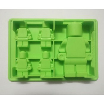 Cake Tools Holes Lego Mini Figure Robot Ice Cube Tray Mold Chocolate Cake Jelly Jello Silicone Mold Fondant Mould