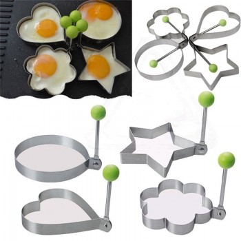 Stainless Steel Fried Egg Shaper Pancake Mold DIY Breakfast Sandwich Omelette Cookie Biscuit Kitchen Cooking Decoration Tools