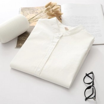 Long Sleeve White Blue Womens Oxford Shirts Plus Size 2018 New Casual Woman Office Blouse Female Wear High Quality Ladies Tops