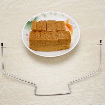 2019 New DIY Stainless Steel Cake Tools Double Line Adjustable Baking Tools Cake Bread Slicer Cutter Strings Knife Soap Knife