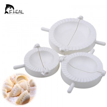 FHEAL 3pcs/set Dumpling Maker Ravioli Dough Press Pastry Dumpling Molds Empanada Mould Baking Tools Dumpling Making Machine