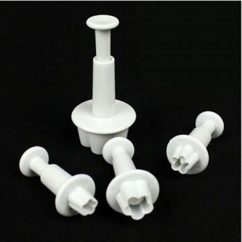 2016 Hot Sale 4Pcs/Set Plum Flower Plunger Fondant Mold Cutter Sugarcraft Cake tools Decorating Christmas Cake Decorating Tools
