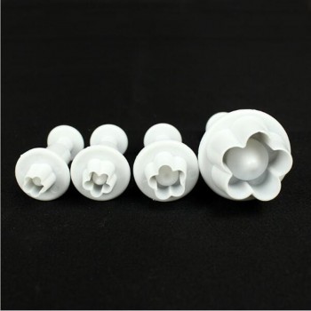 2016 Hot Sale 4Pcs/Set Plum Flower Plunger Fondant Mold Cutter Sugarcraft Cake tools Decorating Christmas Cake Decorating Tools