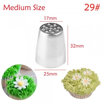 1/3Pcs Grass Cream Icing Nozzles Stainless Steel Pastry Fury Decoration Cupcake Head Cake Decorating Tools Pastry Tools