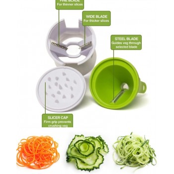 Vegetable Fruit Spiral Shred Process Device Cutter Slicer Peeler Kitchen Tool Slicer spirelli spiralizer julienne cutter
