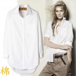 Elegant Long Blouse White Shirt Women Ladies Office 100% cotton Shirts Casual Cotton Blouse Fashion Blusas Femininas 0.24