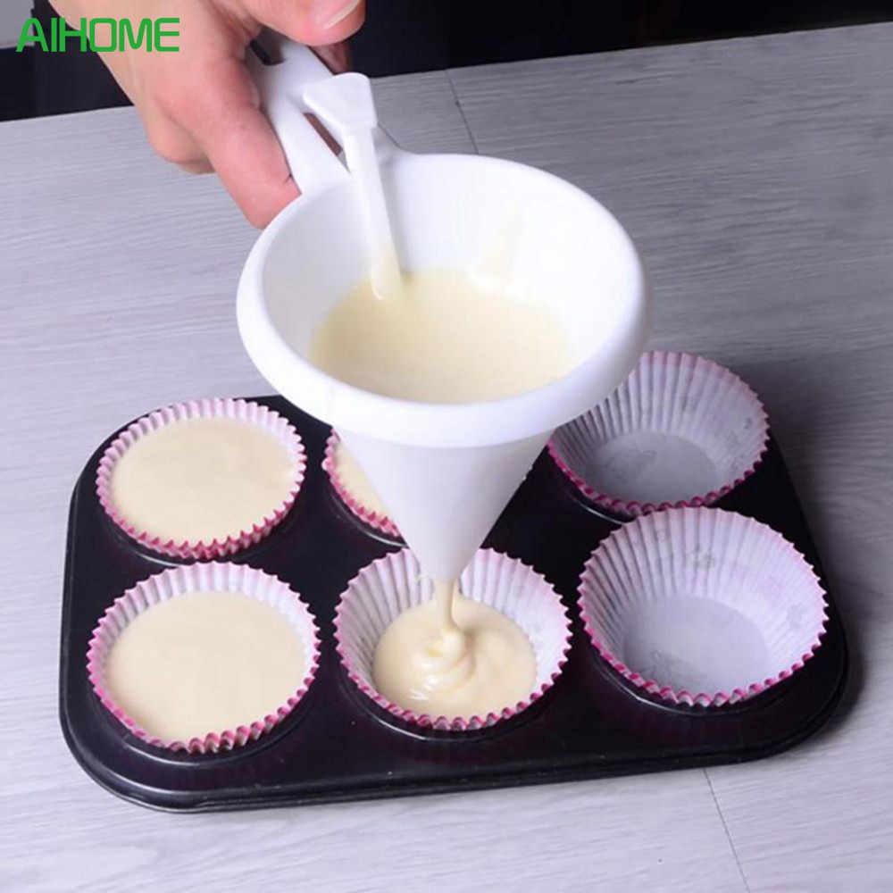 Adjustable Icing Candy Kitchen Funnel Chocolate Pastry Batter Dispenser Cream Cookie Cupcake Pancake Muffin Funnel Baking Tools