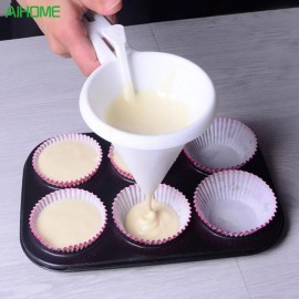 Adjustable Icing Candy Kitchen Funnel Chocolate Pastry Batter Dispenser Cream Cookie Cupcake Pancake Muffin Funnel Baking Tools