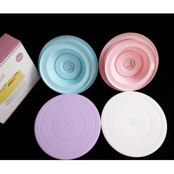 DIY Pan Baking Tool Plastic Cake Plate Turntable Rotating Anti-skid Round Cake Stand Cake Decorating Rotary Table Kitchen Tool