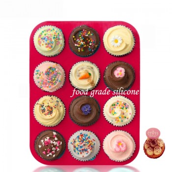 Cup Silicone Muffin Pan amp;Cupcake Baking Pan Non-Stick Silicone Cake Mold Round Mini Muffin Pan Form