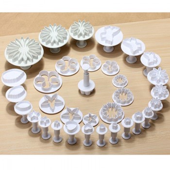 33pcs/set Sugarcraft Cake Decorating Tool Set Fondant Plunger Cutters Cake Tools Cookie Biscuit Cake Mold Baking Accessories