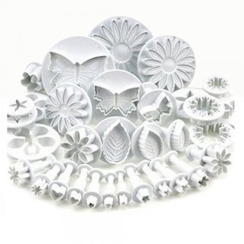 33pcs/set Sugarcraft Cake Decorating Tool Set Fondant Plunger Cutters Cake Tools Cookie Biscuit Cake Mold Baking Accessories