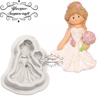 Yueyue Sugarcraft Cartoon Girl/Boy Bayby Silicone mold fondant mold cake decorating tools chocolate mold