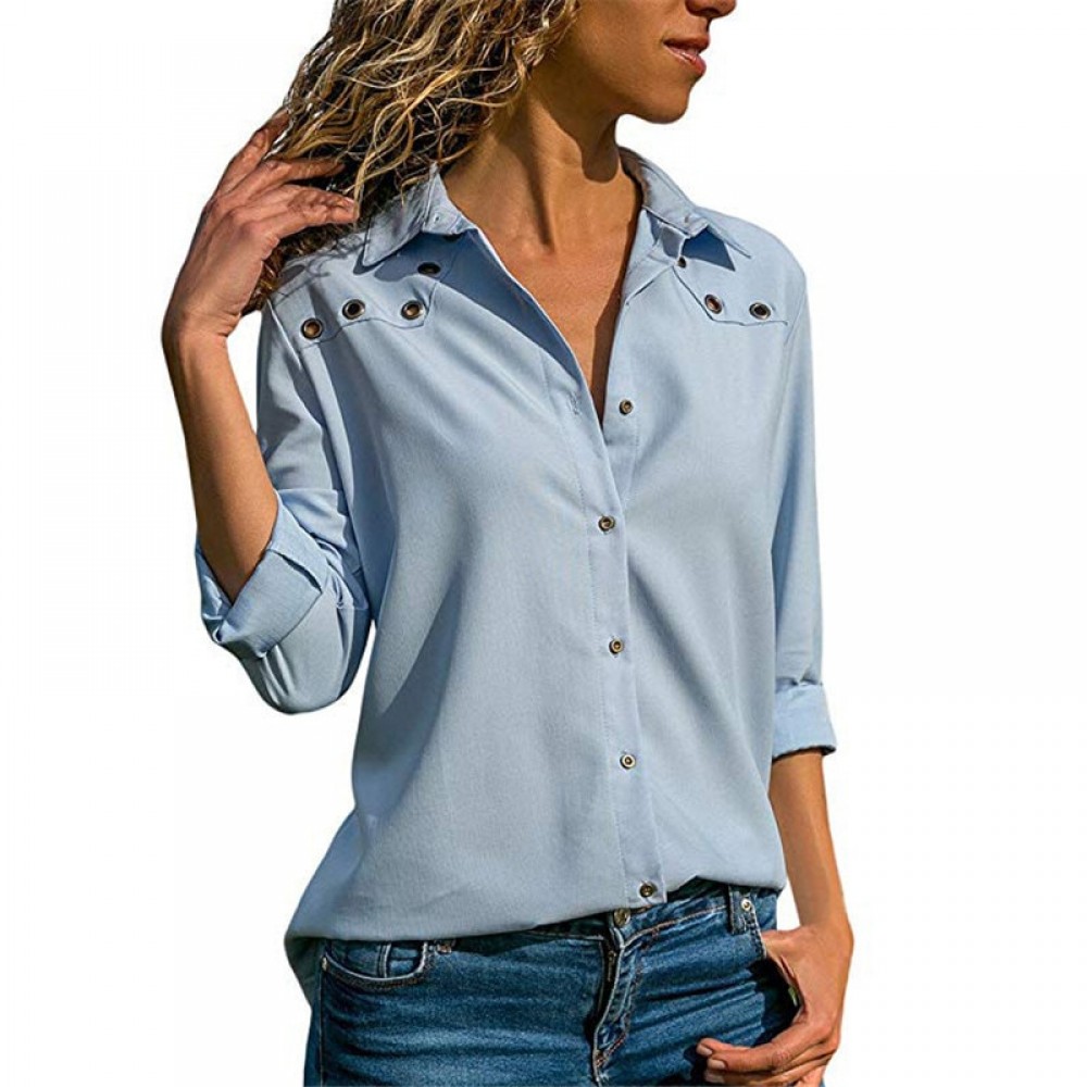 Women Tops Blouses 2018 Autumn Elegant Long Sleeve Blouse Shirt Turn Down Collar Chiffon Blouse Office Shirts Blusas Camisa
