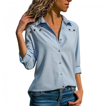 Women Tops Blouses 2018 Autumn Elegant Long Sleeve Blouse Shirt Turn Down Collar Chiffon Blouse Office Shirts Blusas Camisa