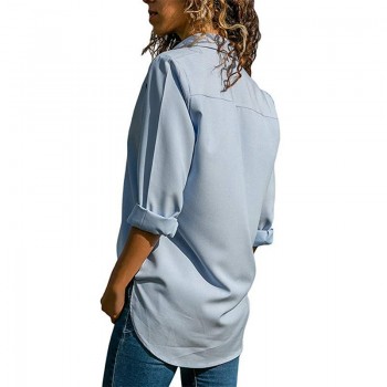 Women Tops Blouses 2018 Autumn Elegant Long Sleeve Blouse Shirt Turn Down Collar Chiffon Blouse Office Shirts Blusas Camisa