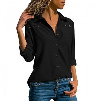 Women Tops Blouses 2018 Autumn Elegant Long Sleeve Blouse Shirt Turn Down Collar Chiffon Blouse Office Shirts Blusas Camisa