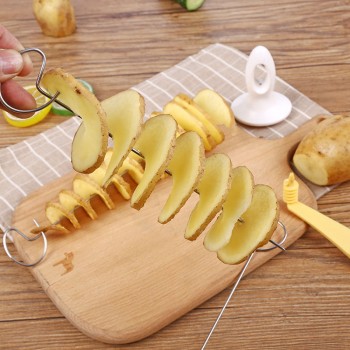 Easy Operation New Potato Spiral Cutter Slicer Spiral Potato Chips Potato Tower Making Twist Shredder Cooking Tools
