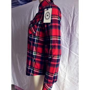 Women Winter Keep Warm Cotton Plaid Blouse Fashion Long Sleeve Turn-down Collar Pocket Velvet 2018 Shirt Tops Blusas Feminina