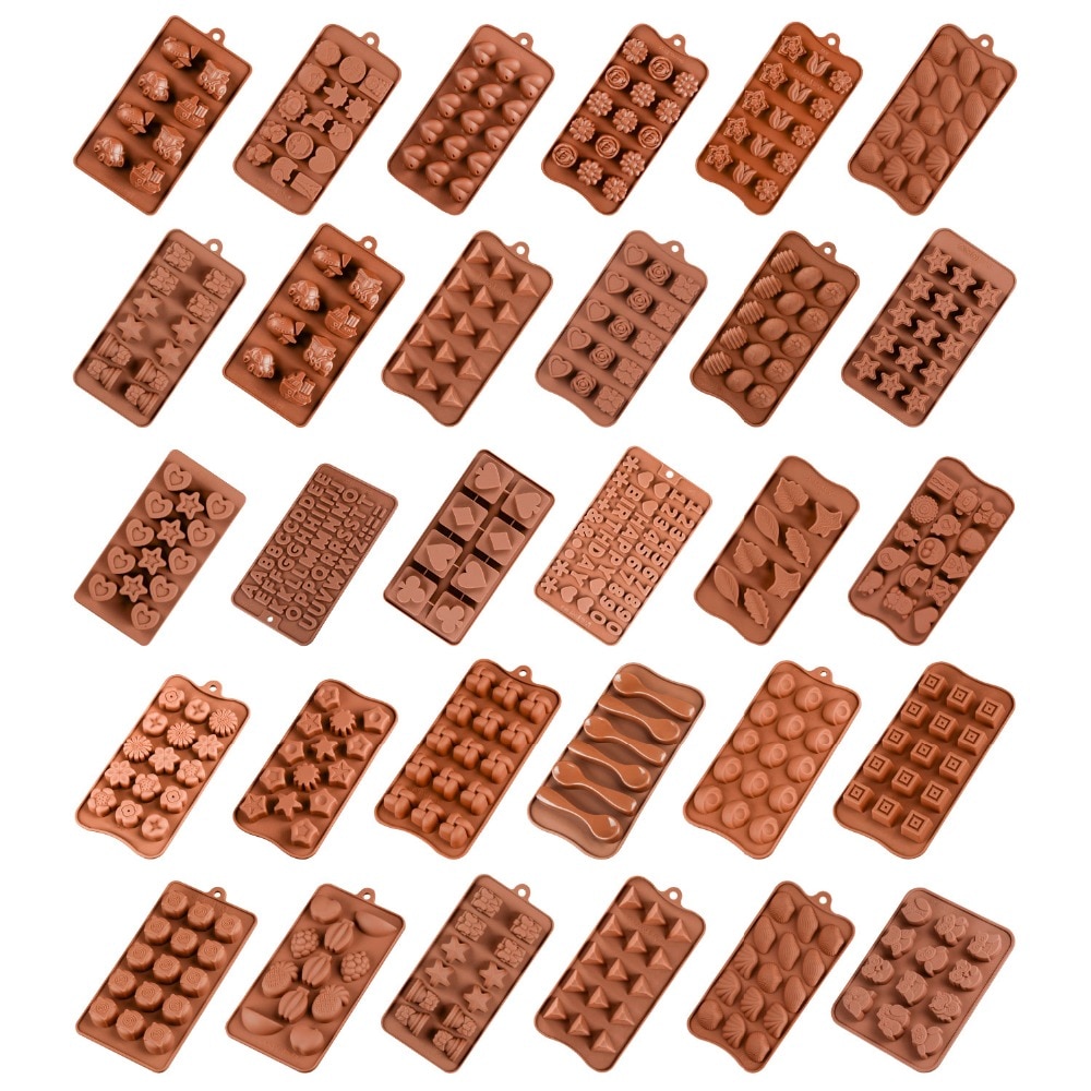 SJ Chocolate Molds Food Silicone Candy Molds Cake Decorating Tools 3D Gummy Chocolate Baking Cookie Accessories Diverse Style