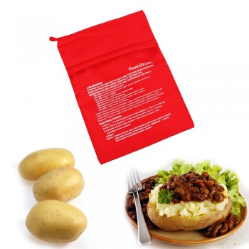 Washable Cooker Bag Microwave Baking Potatoes Bag Quick Fast Baked Potatoes Rice Pocket Easy To Cook Steam Pocket