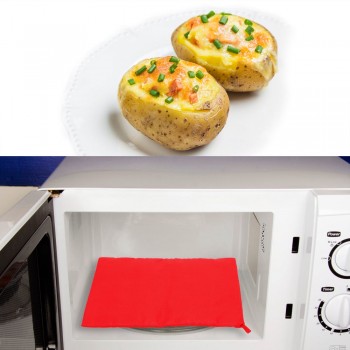 Washable Cooker Bag Microwave Baking Potatoes Bag Quick Fast Baked Potatoes Rice Pocket Easy To Cook Steam Pocket