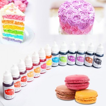 1Pc 10ML Macaron Cream Food Coloring Ingredients Cake Fondant Baking Cake Edible Color Pigment Baking amp; Pastry Tools 13 colors