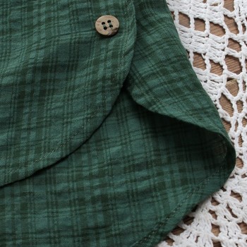 New Fashion Women Side Buttons Plaid Shirt 2018 Female Autumn Irregular Cotton Linen Blouse Long Sleeve O Neck Blusas Plus Size