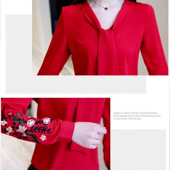 Long sleeve chiffon women blouse shirt fashion woman blouses 2019 office lady shirt women tops blusas feminine blouses 0547 30
