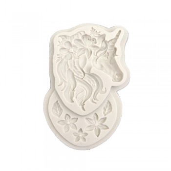 Aouke Unicorn Head Flower Baking Silicone Mold Cake Decoration DIY Fondant 3D Silicone Mold Chocolate Mold B154