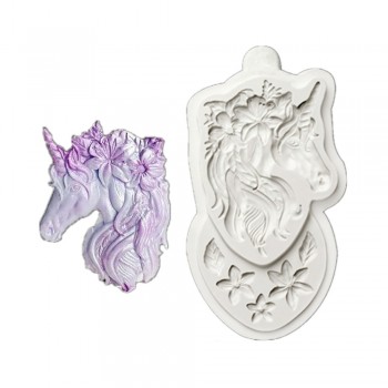 Aouke Unicorn Head Flower Baking Silicone Mold Cake Decoration DIY Fondant 3D Silicone Mold Chocolate Mold B154