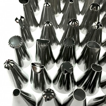 48Pcs/set Stainless Steel Icing Piping Nozzles Pastry Tips Set Cake Baking Tools Nozzles Cupcake Cake Decorating
