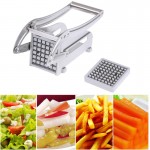 Stainless Steel Home French Fries Potato Chips Strip Slicer Cutter Chopper Chips Making Tool Potato Cutting Fries + 2 Blades
