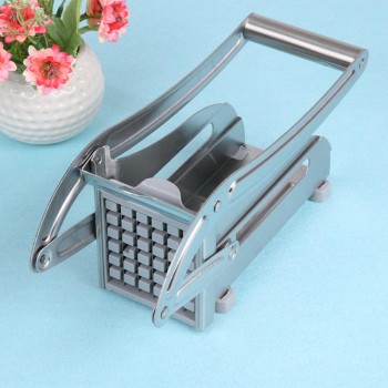 Stainless Steel Home French Fries Potato Chips Strip Slicer Cutter Chopper Chips Making Tool Potato Cutting Fries + 2 Blades