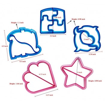 Puzzle Shape Sandwich Mould Cutter Dolphin Bear Car Dog Shape Baking Cake Bread Toast Mould Maker Sandwich Cutter Kitchen tool