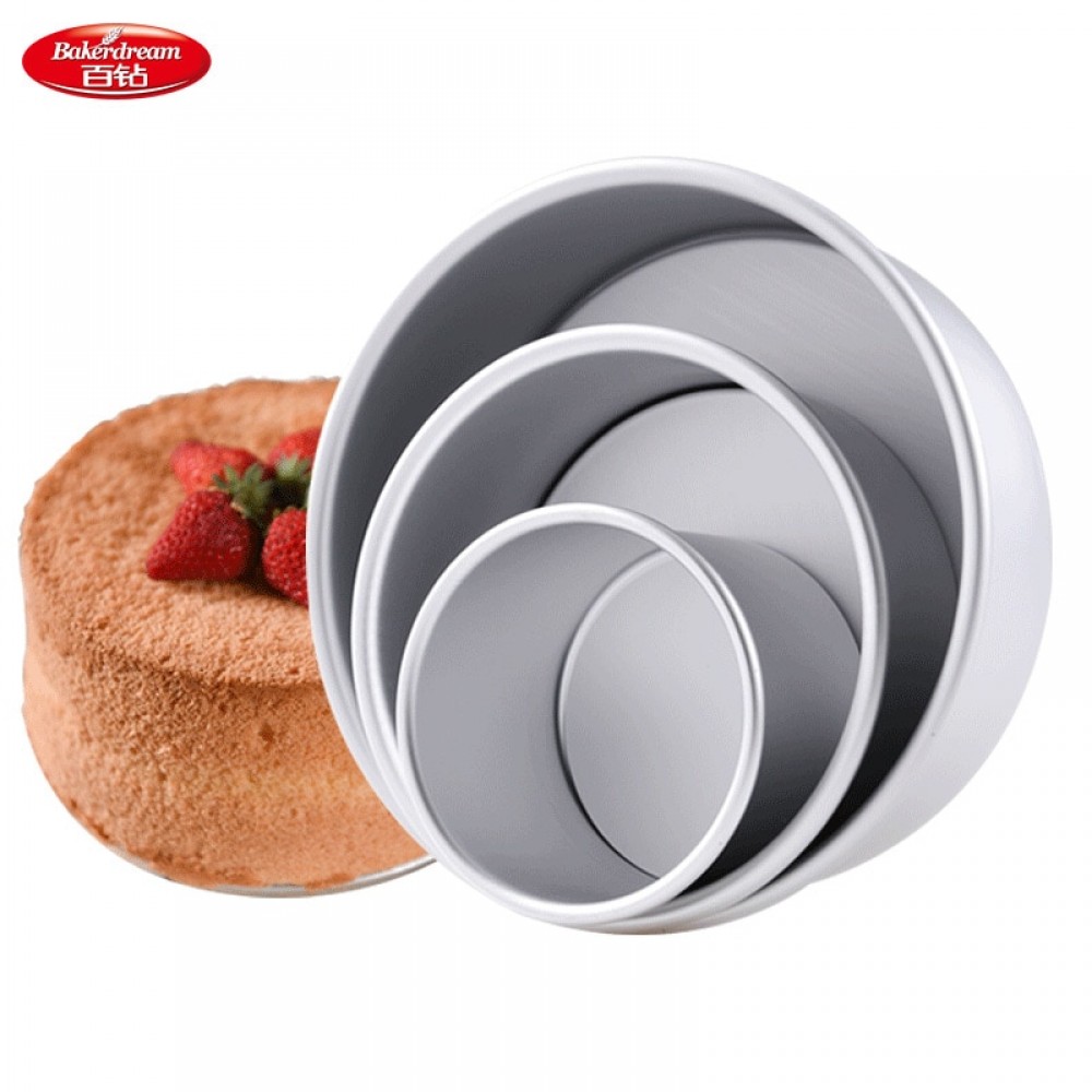 Bakerdream Anodized Aluminum Round Cheesecake Pan w Removable Bottom Bakeware Round Cake Pan Chiffon Cakes Pan Molds 4/6/8 inch