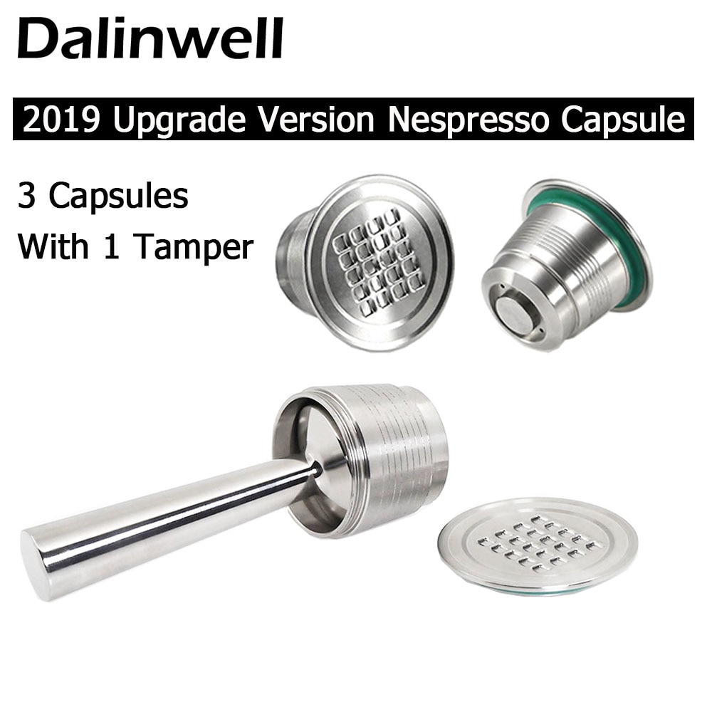 Nespresso Refillable Capsule Reusable Coffee Filter Dripper Steel Nespresso Cafeteira Capsulas De Cafe Recargables Reutilizables