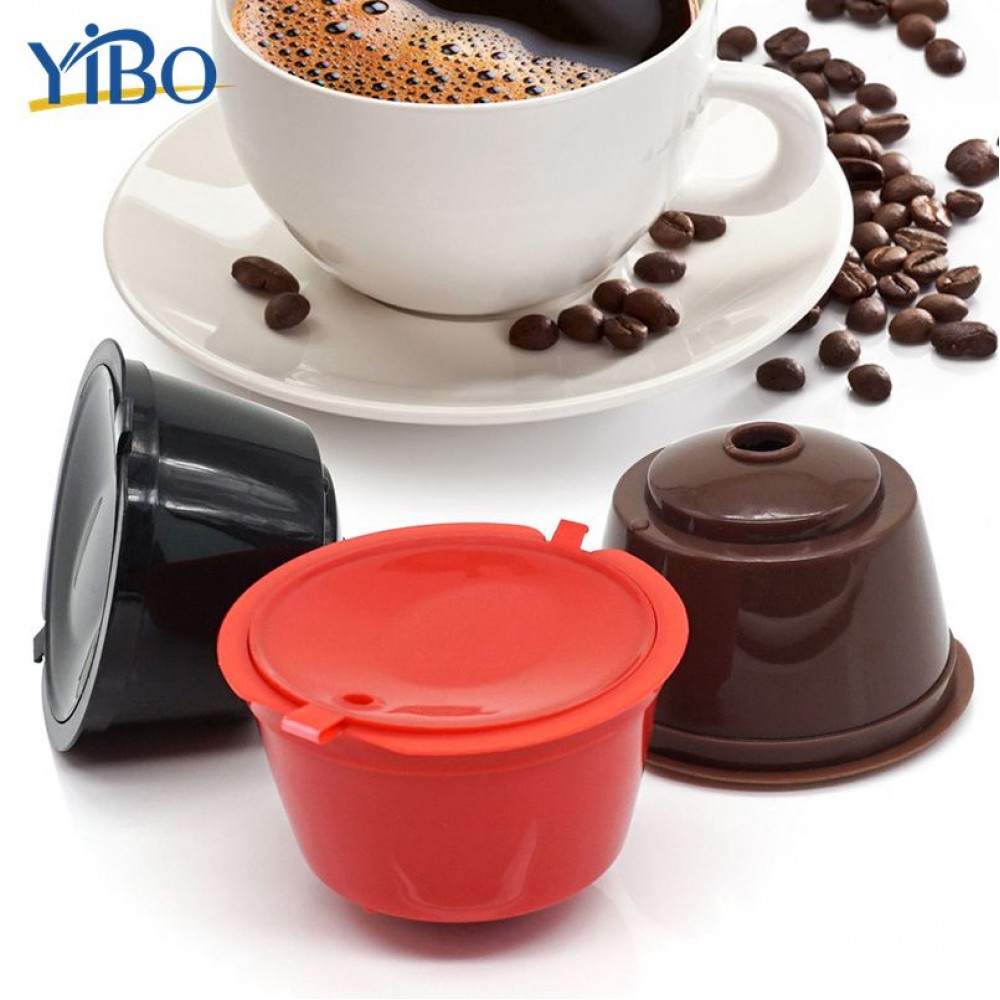 YIBO 1Pc Professional Refillable Coffee Filter 4X5.4cm 12g Sweet Taste Reusable Coffee Capsule Plastic PP Basket dolce gusto