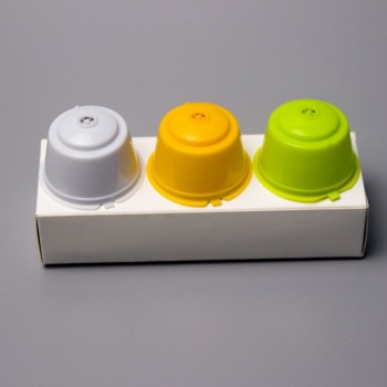 3Pcs Eco-friendly Reusable Coffee Capsule set Scoop Brush Food Grade Plastic PP Coffee Filter Baskets Soft Capsules Taste Sweet