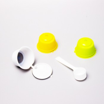 3Pcs Eco-friendly Reusable Coffee Capsule set Scoop Brush Food Grade Plastic PP Coffee Filter Baskets Soft Capsules Taste Sweet