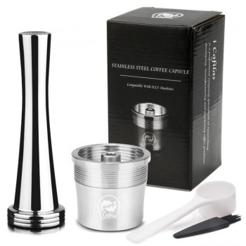 ICalifas Refillable Coffee Filter For illy Coffee Machine Cafe Capsules Cup Metal Stainless Steel Reusable Coffee Baskets