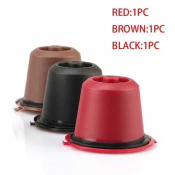 3pcs/pack Refillable Reusable Nespresso Coffee Capsule With 1PC Plastic Spoon Filter Pod For Original Line Siccsaee Filters