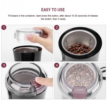 400W Electric Coffee Grinder Mini Kitchen Salt Pepper Grinder Powerful Beans Spices Nuts Seeds Coffee Bean Grind Machine