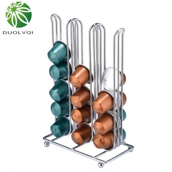 Duolvqi Coffee Pod Holder Dispenser Coffee Capsules Dispensing Tower Stand Fits Nespresso Capsule Storage Coffee Filter Holder