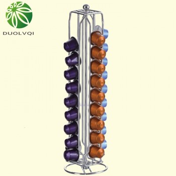 Duolvqi Coffee Pod Holder Dispenser Coffee Capsules Dispensing Tower Stand Fits Nespresso Capsule Storage Coffee Filter Holder